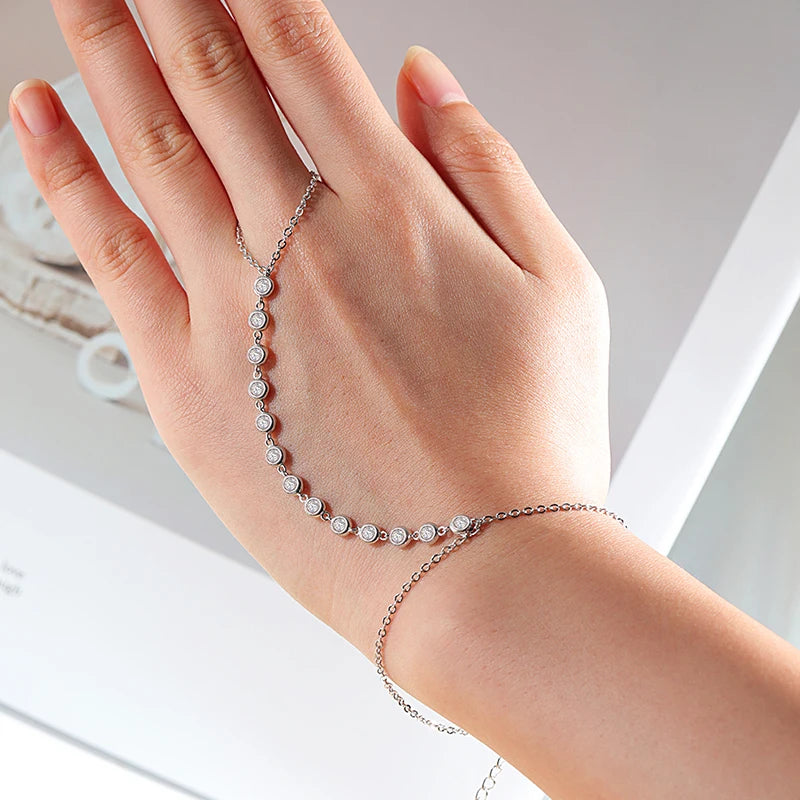 Adjustable All Real Moissanite Bracelet