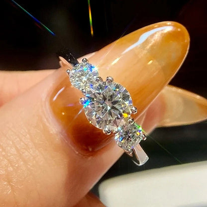 Moissanite Diamond Round Ring