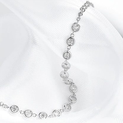 Adjustable All Real Moissanite Bracelet