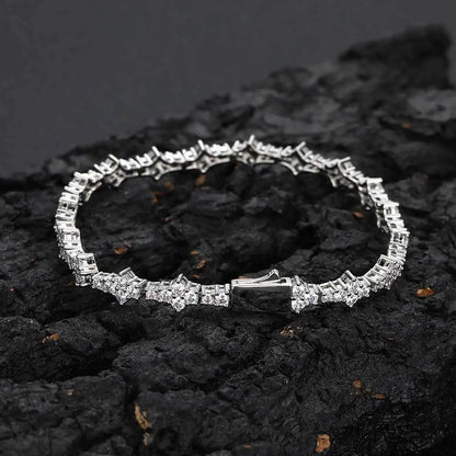 Iced Out Cubic Zirconia Tennis Bracelet