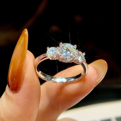 Moissanite Diamond Round Ring