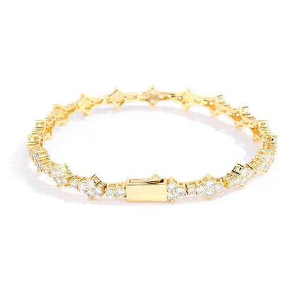Iced Out Cubic Zirconia Tennis Bracelet