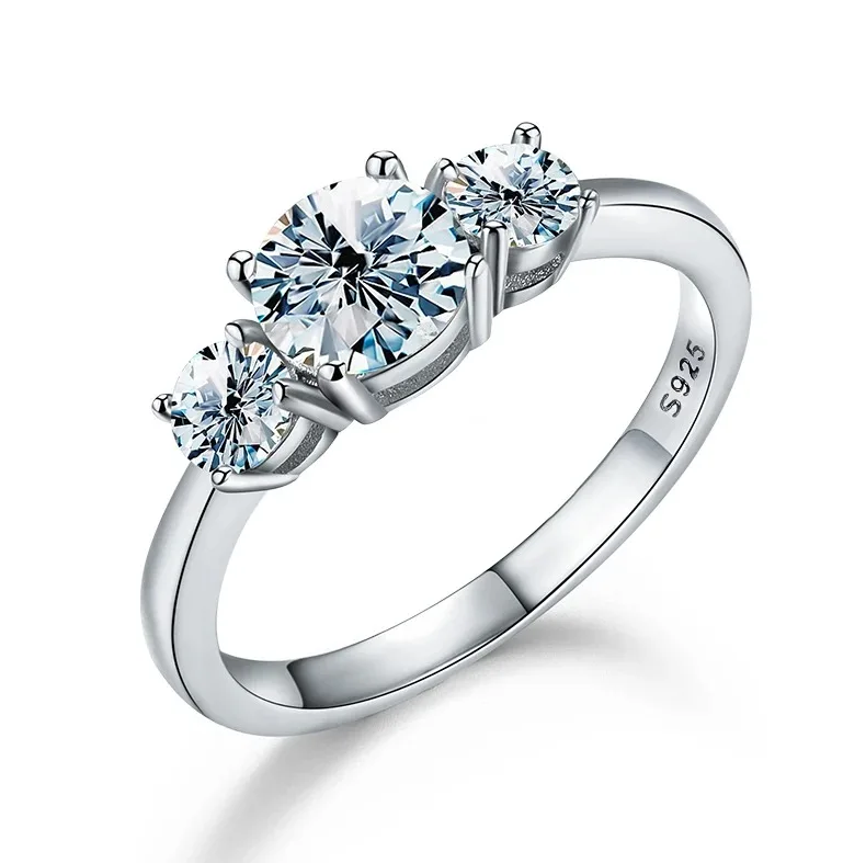 Moissanite Diamond Round Ring
